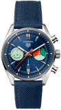  Shop Authentic Tag Heuer Carrera Skipper Automatic Chronograph Blue Dial Blue Nylon Strap Watch for Men - CBS2213.FN6002 - Luxxuri