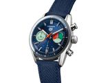  Shop Authentic Tag Heuer Carrera Skipper Automatic Chronograph Blue Dial Blue Nylon Strap Watch for Men - CBS2213.FN6002 - Luxxuri