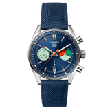  Shop Authentic Tag Heuer Carrera Skipper Automatic Chronograph Blue Dial Blue Nylon Strap Watch for Men - CBS2213.FN6002 - Luxxuri
