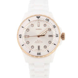  Shop Authentic Fossil FB-01 Analog White Dial White Ceramic Strap Watch for Women - CE1107 - Luxxuri