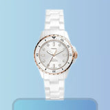  Shop Authentic Fossil FB-01 Analog White Dial White Ceramic Strap Watch for Women - CE1107 - Luxxuri
