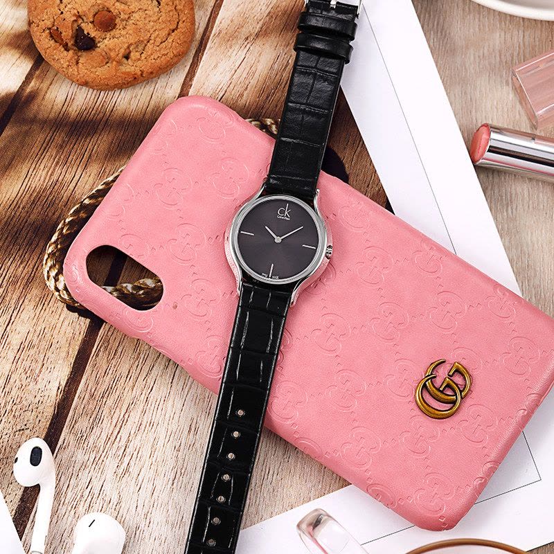  Shop Authentic Calvin Klein Skirt Black Dial Black Leather Strap Watch for Women  - K2U231C1 - Luxxuri