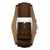  Shop Authentic Fossil Coachman Chronograph Silver Dial Brown Leather Strap Watch for Men - CH2565 - Luxxuri