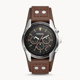  Shop Authentic Fossil Coachman Chronograph Black Dial Brown Leather Strap Watch for Men - CH2891 - Luxxuri