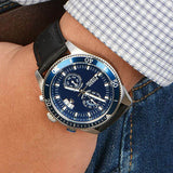  Shop Authentic Fossil Wakefield Chronograph Blue Dial Black Leather Strap Watch for Women - CH2945 - Luxxuri