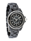  Shop Authentic Chanel J12 Diamonds Black Dial Black Steel Strap Watch for Women - J12 H2569 - Luxxuri