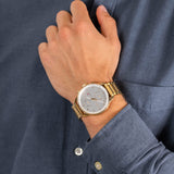  Shop Authentic Tommy Hilfiger Chase Quartz White Dial Gold Steel Strap Watch for Men - 1791576 - Luxxuri