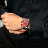  Shop Authentic Citizen Tsuyosa Automatic Red Dial Silver Steel Strap Watch For Men - NJ0150-56W - Luxxuri