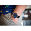  Shop Authentic Calvin Klein High Noon Chronograph Blue Dial Black Leather Strap Watch for Men - K8M271CN - Luxxuri