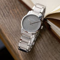  Shop Authentic Calvin Klein City Grey Dial Silver Steel Strap Watch for Women - K2G23144 - Luxxuri