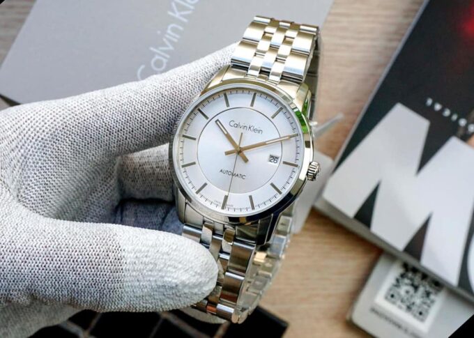  Shop Authentic Calvin Klein Infinity Automatic Silver Dial Silver Steel Strap Watch for Men - K5S34146 - Luxxuri