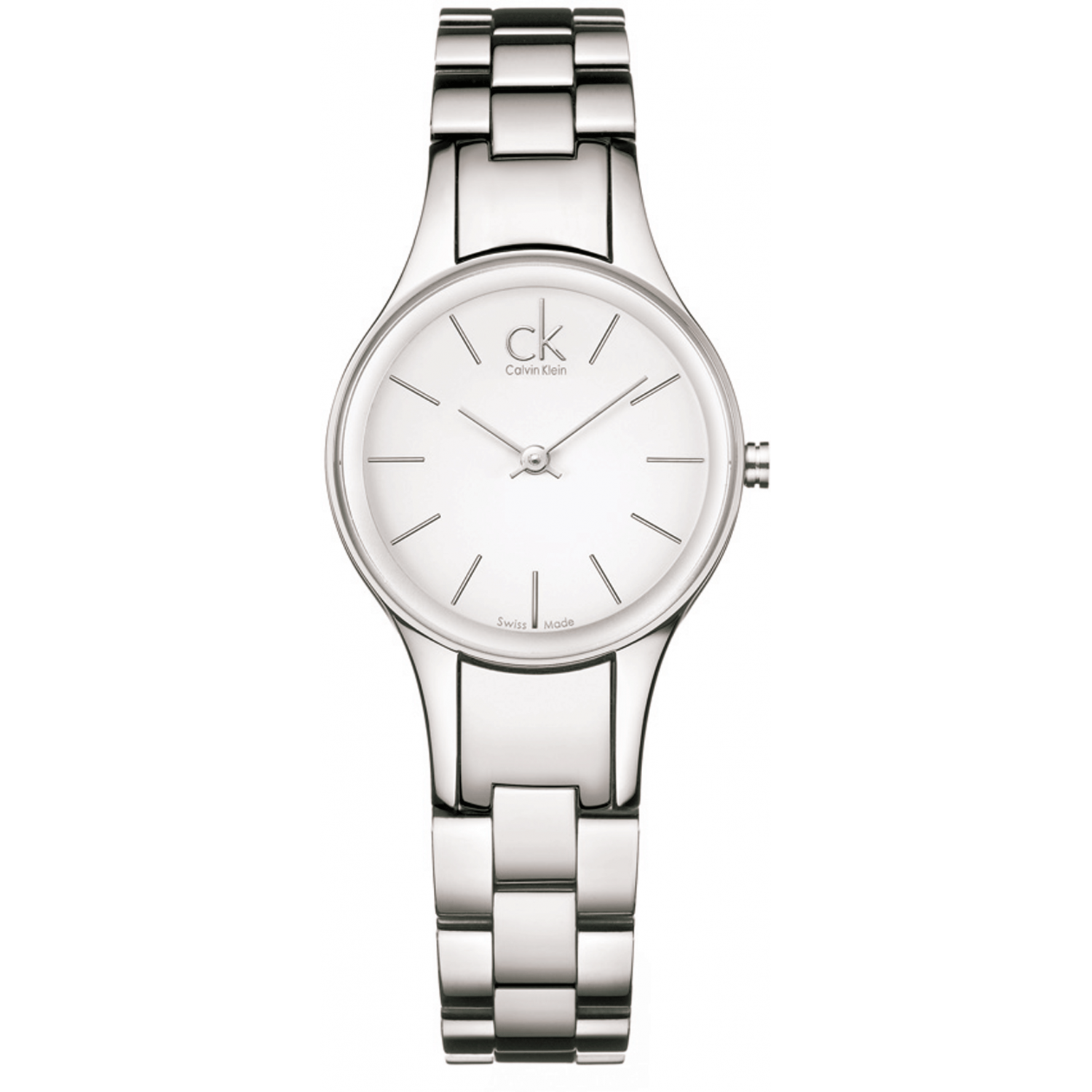  Shop Authentic Calvin Klein Simplicity White Dial Silver Steel Strap Watch for Women - K4323126 - Luxxuri