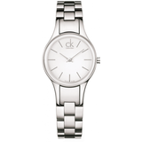  Shop Authentic Calvin Klein Simplicity White Dial Silver Steel Strap Watch for Women - K4323126 - Luxxuri