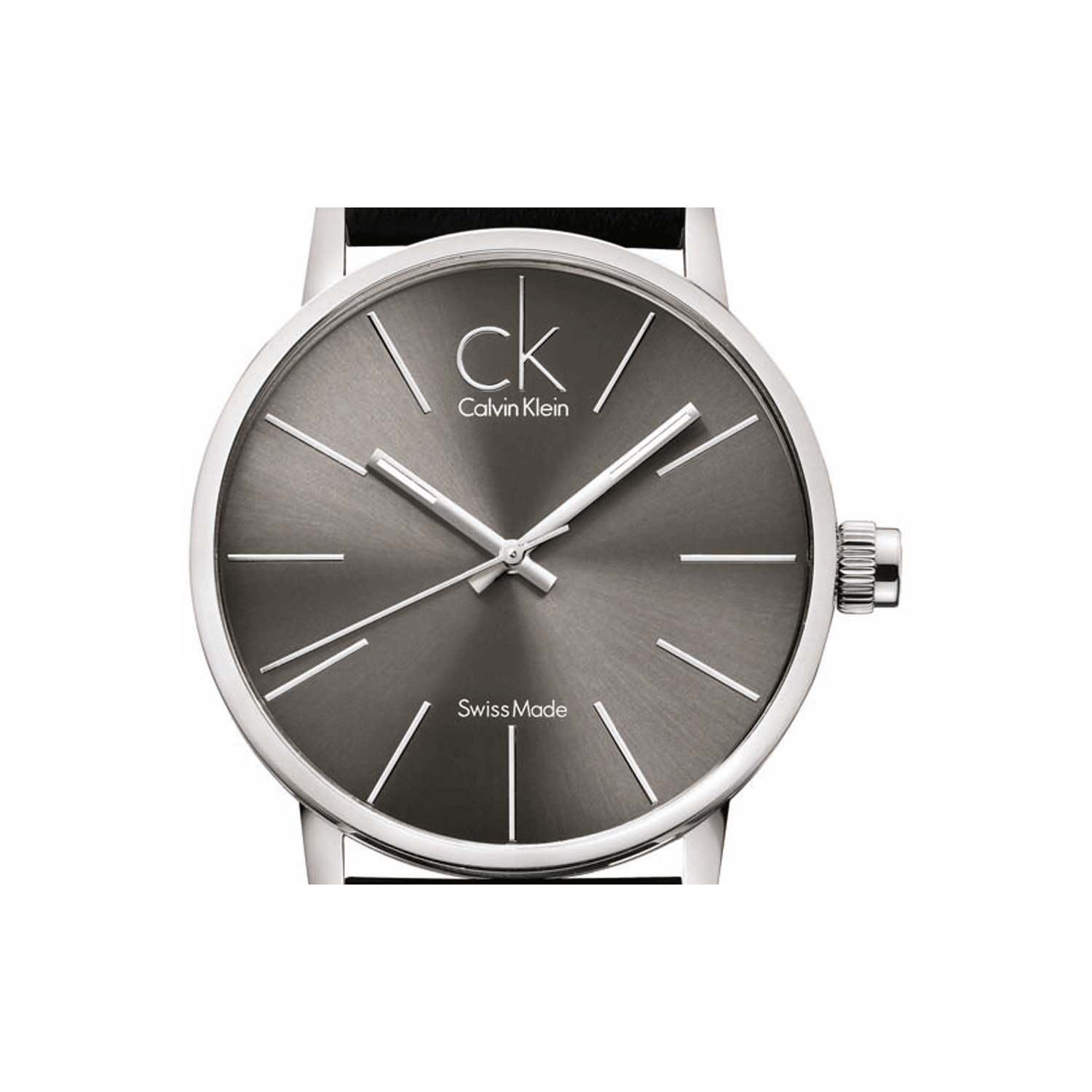  Shop Authentic Calvin Klein Minimal Black Dial Black Leather Strap Watch for Men - K7621107 - Luxxuri