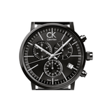  Shop Authentic Calvin Klein Post Minimal Chronograph Black Dial Black Leather Strap Watch for Men - K7627401 - Luxxuri
