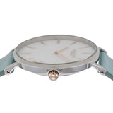Coach Perry Mother of Pearl White Dial Blue Leather Strap Watch for Women - 14503271