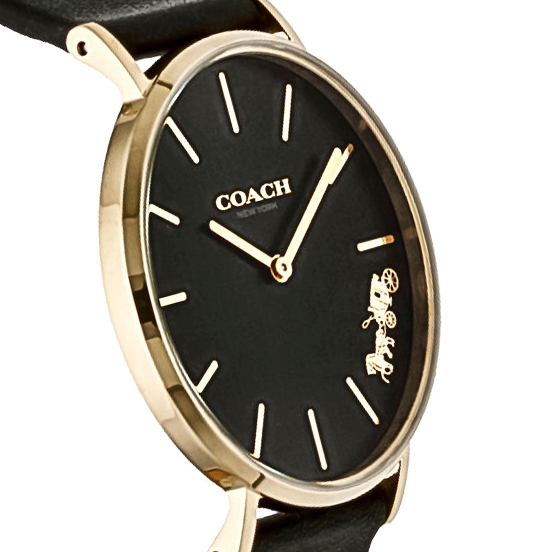  Shop Authentic Coach Perry Black Dial Black Leather Strap Watch for Women - 14503333 - Luxxuri
