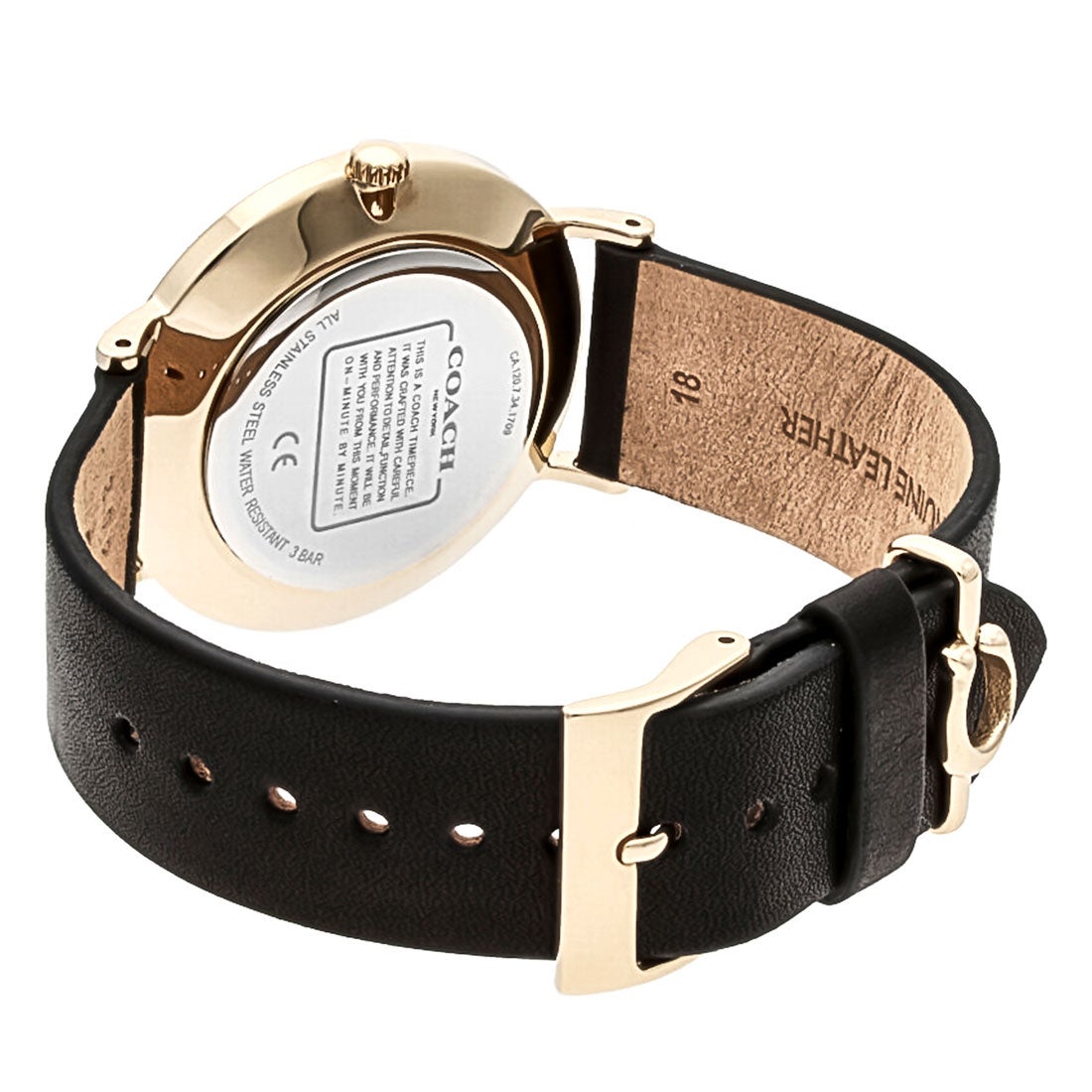  Shop Authentic Coach Perry Black Dial Black Leather Strap Watch for Women - 14503333 - Luxxuri