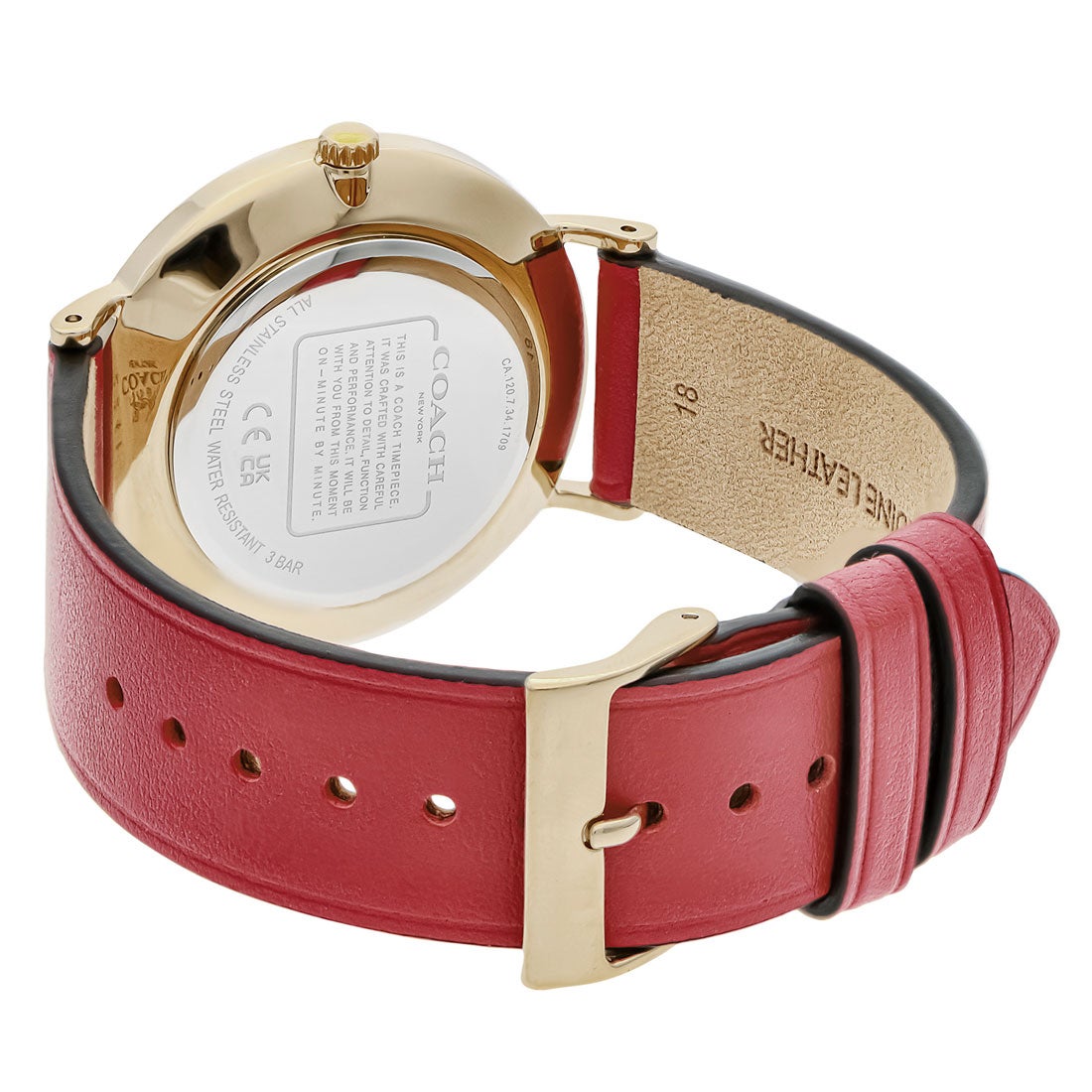 Coach Perry Red Dial Red Leather Strap Watch for Women - 14503852