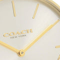 Coach Perry White Dial Gold Steel Strap Watch for Women - 14503345
