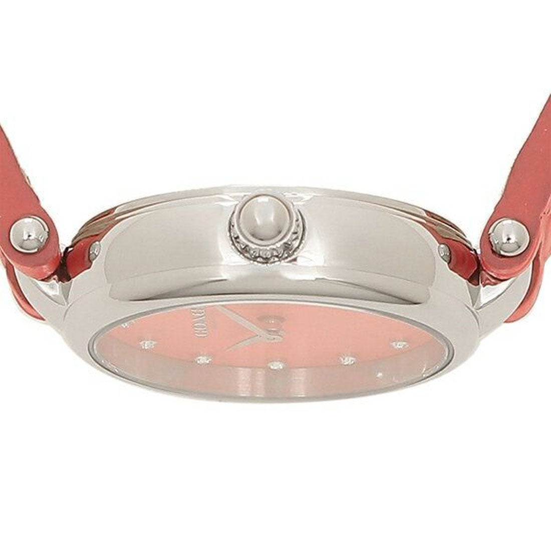 Coach Park Pink Dial Pink Leather Strap Watch for Women - 14503536
