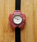 Coach Perry Silver Dial Black Leather Strap Watch for Women - 14503049