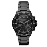  Shop Authentic Emporio Armani Diver Chronograph Black Dial Black Steel Strap Watch For Men - AR11363 - Luxxuri