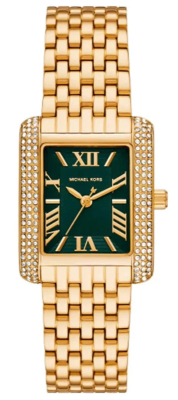  Shop Authentic Michael Kors Emery Pave Analog Green Dial Gold Steel Strap Watch for Women - MK4742 - Luxxuri