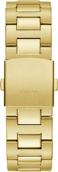 Guess Equity Multifunction Black Dial Gold Steel Strap Watch For Men - GW0703G5