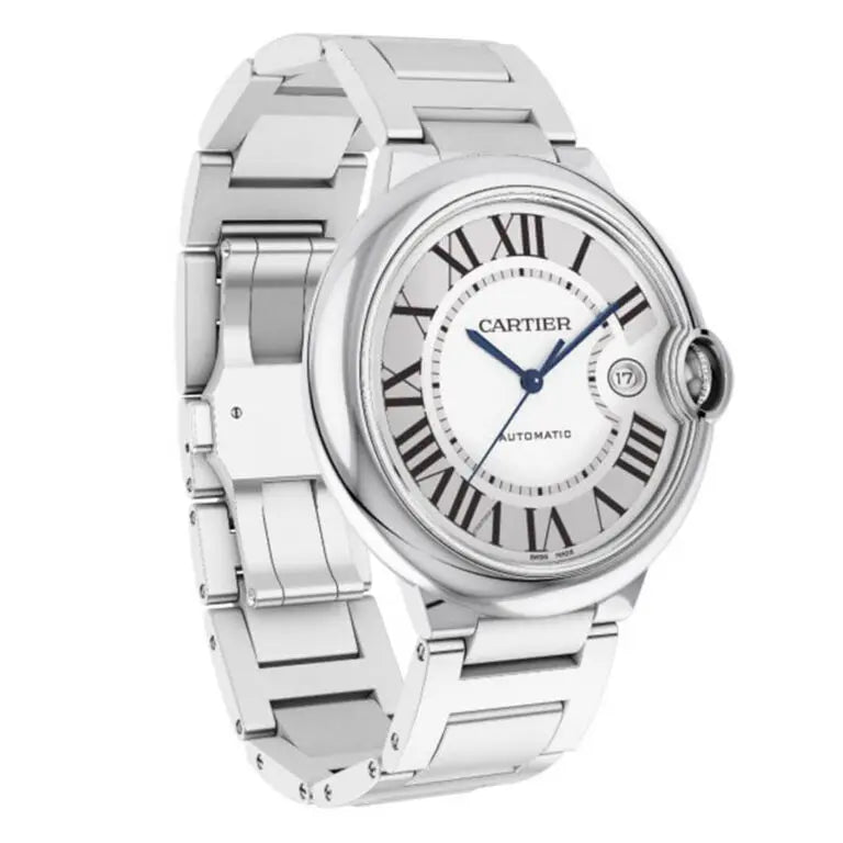  Shop Authentic Cartier Ballon Bleu De Cartier Silver Dial Silver Steel Strap Watch for Men - WSBB0049 - Luxxuri
