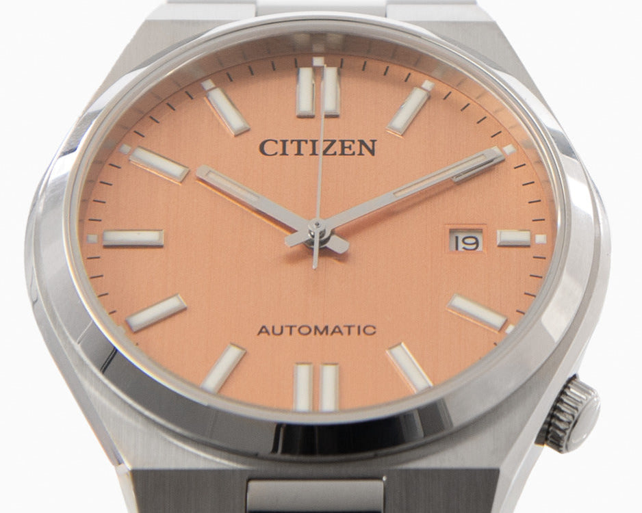  Shop Authentic Citizen Tsuyosa Automatic Salmon Orange Dial Silver Steel Strap Watch For Men - NJ0159-86Z - Luxxuri