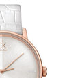  Shop Authentic Calvin Klein Accent White Dial White Leather Strap Watch for Men - K2Y2X6KW - Luxxuri