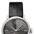  Shop Authentic Calvin Klein Grey Dial Black Leather Strap Watch for Women - K2Y2Y1CU - Luxxuri