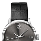  Shop Authentic Calvin Klein Grey Dial Black Leather Strap Watch for Women - K2Y2Y1CU - Luxxuri