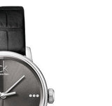  Shop Authentic Calvin Klein Grey Dial Black Leather Strap Watch for Women - K2Y2Y1CU - Luxxuri
