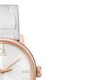  Shop Authentic Calvin Klein Accent White Dial White Leather Strap Watch for Women - K2Y2Y6KW - Luxxuri