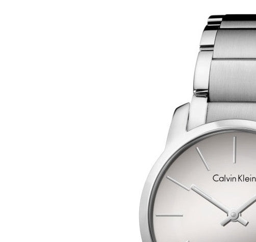  Shop Authentic Calvin Klein City Silver Dial Silver Steel Strap Watch for Women - K2G23148 - Luxxuri