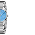  Shop Authentic Calvin Klein City Mother of Pearl Blue Dial Silver Steel Strap Watch for Women - K2G2314X - Luxxuri