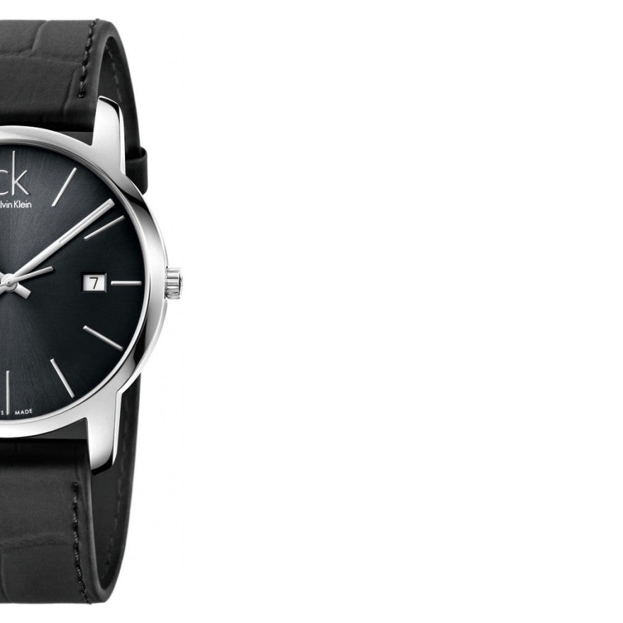  Shop Authentic Calvin Klein City Quartz Black Dial Black Leather Strap Watch for Men - K2G2G1C3 - Luxxuri