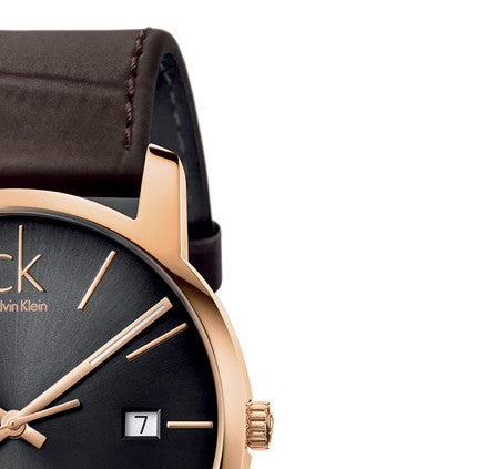  Shop Authentic Calvin Klein City Chronograph Brown Dial Brown Leather Strap Watch for Men - K2G2G6G3 - Luxxuri