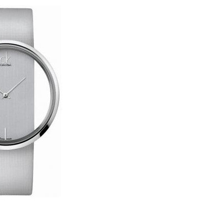  Shop Authentic Calvin Klein Glam Transparent Silver Dial Grey Leather Strap Watch for Women - K9423193 - Luxxuri