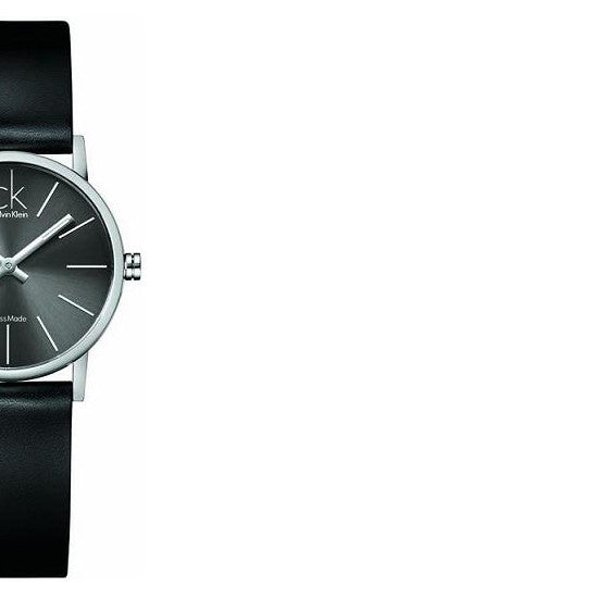  Shop Authentic Calvin Klein Minimal Black Dial Black Leather Strap Watch for Women - K7622107 - Luxxuri