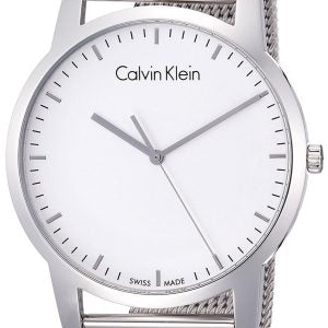  Shop Authentic Calvin Klein City Chronograph White Dial Silver Mesh Bracelet Watch for Men - K2G2G126 - Luxxuri