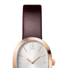  Shop Authentic Calvin Klein Incentive White Dial Brown Leather Strap Watch for Women - K3P236G6 - Luxxuri