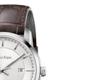  Shop Authentic Calvin Klein Infinity Silver Dial Brown Leather Strap Watch for Men - K5S341G6 - Luxxuri