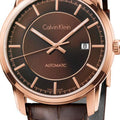  Shop Authentic Calvin Klein Infinity Brown Dial Brown Leather Strap Watch for Men - K5S346GK - Luxxuri