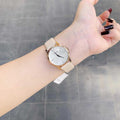  Shop Authentic Calvin Klein City Silver Dial White Leather Strap Watch for Women - K2G236X6 - Luxxuri