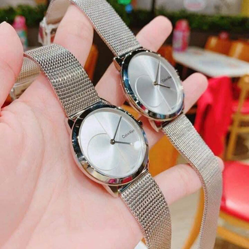  Shop Authentic Calvin Klein Minimal Silver Dial Silver Mesh Bracelet Watch for Men - K3M2112Z - Luxxuri