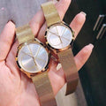  Shop Authentic Calvin Klein Minimal White Dial Gold Mesh Bracelet Watch for Men - K3M21526 - Luxxuri