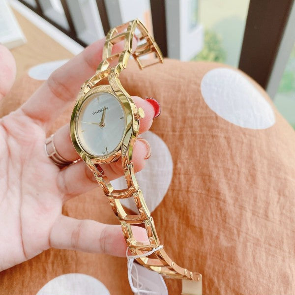  Shop Authentic Calvin Klein Class White Dial Gold Steel Strap Watch for Women - K6R23526 - Luxxuri
